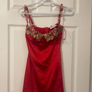 Princess Polly Red Floral Mini Dress